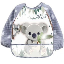 Śliniak Kieszonka Fartuszek Rękawami Wodoodporny Śliniaczek Nieprzemakalny