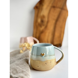 Pakamera Kubek Beczułka ręcznie robiony z sercem 320