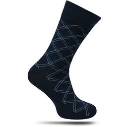 Ciemne Granatowe Skarpetki Męskie -Chattier- Klasyczne, Bawełniane,