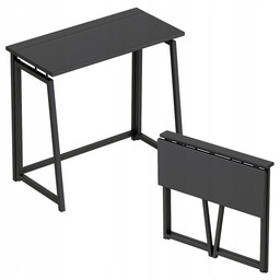 Biurko komputerowe składane Mark Adler czarne industrialne loftowe