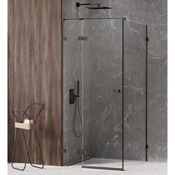 Czarna kabina prysznicowa lewa 90x90 EXK-1576 Avexa Black