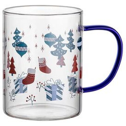 Szklanka Titi Navy Blue świąteczna 450 ml