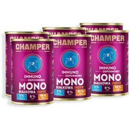 CHAMPER Immuno Monobiałkowa Indyk 6x400g karma mokra