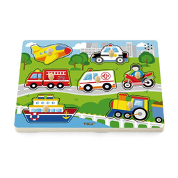 Puzzle Viga pojazdy 7 elementów 51274 Puzzle dźwiękowe