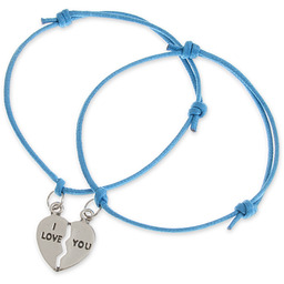 BRANSOLETKA DLA DWOJGA Z SERCEM węzeł serce