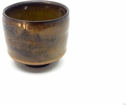 Czarka ceramiczna do sake Guinomi S-001 Brązowa Błyszcząca