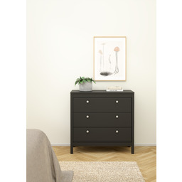 Komoda z szufladami czarna mat 82 cm Madrid