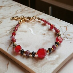 Pakamera SENSUAL : bransoletka z karneolem, granatem, rubinem.