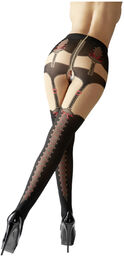 Cottelli - seksowne otwarte pończochy (czarne)