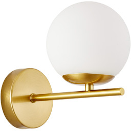 LAMPA ŚCIENNA KINKIET NOWOCZESNY SZCZOTKOWANY ZŁOTY LEDO W1