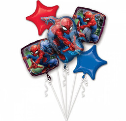 Bukiet balonów foliowych Spiderman - 1 kpl.