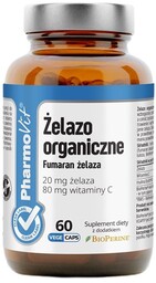 PHARMOVIT Żelazo organiczne fumaran żelaza suplement diety 60