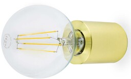 FARO BARCELONA Ten lampa ścienna, satynowe złoto