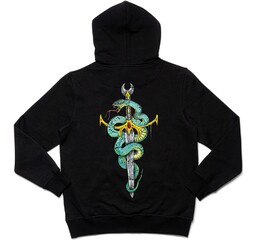 bluza FALLEN - Venom Hoodie Black Green Chris