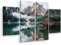 Muralo Obraz 4-Częściowy Górski PEJZAŻ Jezioro 3D 80x60cm