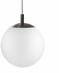 Okrągła lampa wisząca ALUR 11142320 Kaspa metalowa szklana