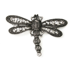 Piękna Ważka Cyrkonie Broszka Z Cyrkoniami