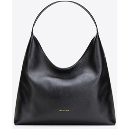 Damska torebka typu hobo ze skóry naturalnej czarna