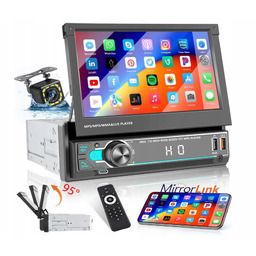 Radio samochodowe Hikity 1 din z wysuwanym ekranem,