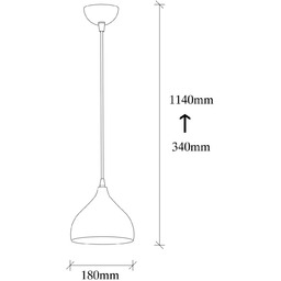 Lampa wisząca Tattoo 2394 Opviq, możliwość ściemniania, brązowy