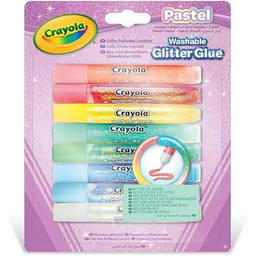 Crayola Pastel - zmywalny klej brokatowy, 8 sztuk,