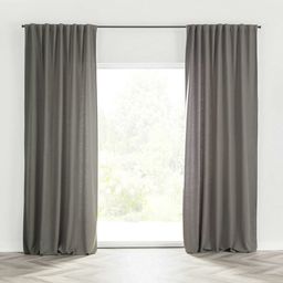 Zasłona BASIC na taśmie marszczącej 140x280cm ciemnoszary 1