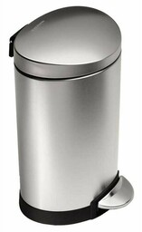 Simplehuman Półokrągły kosz pedałowy 6 l, stal nierdzewna