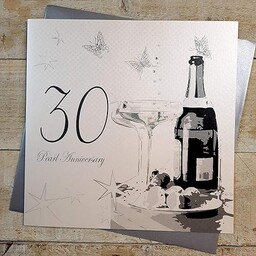 white cotton cards Perłowa ślub, duża ręcznie wykonana