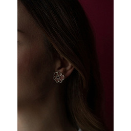 Pakamera Kolczyki pozłacane Kwiat Granatu