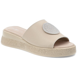 Filippo Beżowe Klapki Modne Obuwie Damskie