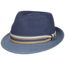 Kapelusz Słomkowy Licano Toyo Trilby by Stetson, niebieski,