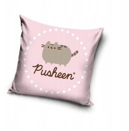 Poszewka dla dziecka 40x40 Kotek PUSHEEN weekend różowa