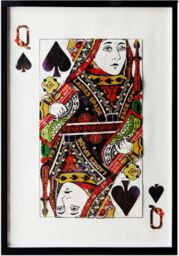 OBRAZ PRZESTRZENNY QUEEN SPADES wielokolorowy z ''damą pik''