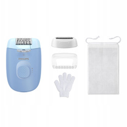 Depilator Philips sieciowy niebieski 2 nasadki Lampka Led