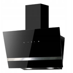Okap kuchenny kominowy Flavio 60 (szklany czarny)