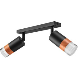 LAMKUR Lampa sufitowa punktowa Aurora LM-2.151 Czarno-dębowy