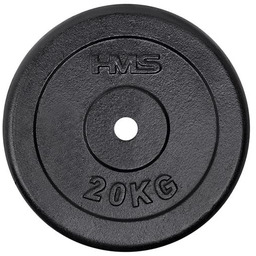 Żeliwny Talerz Czarny Treningowy 31mm 20kg Hms