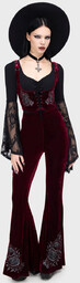 spodnie dzwony KILLSTAR - A DEVIL''S ROSE-XS