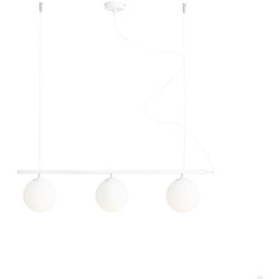 Lampa wisząca Beryl Glass 3 Metalowa Biała