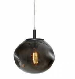 Nowoczesna lampa wisząca AVIA 11154108 Kaspa szklana czarna