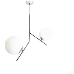 Plafon Gallia 2 Metalowy Srebrny Chromowany