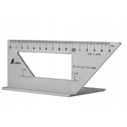 Kątownik stolarski Shinwa 3D aluminiowy precyzyjny 45° 90°