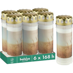 Bolsius Znicz biały 6 sztuk 7,5 x 20