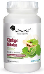 Aliness Ginkgo Biloba, miłorząb japoński 120 mg, 60