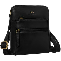 Elegancka listonoszka męska ze skóry naturalnej w czarnym