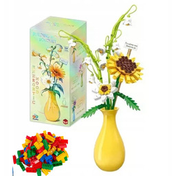 KLOCKI kwiat kwiatek kwiaty puzzle bukiet kwiatów prezent