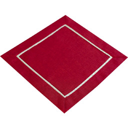 Serwetka kwadratowa czerwona ze złotą lamówką 8o3