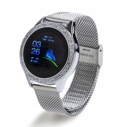 Smartwatch zegarek elektroniczny Oromed Oro-smart Crystal Silver