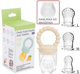 Gryzak Do Podawania Pokarmu Duży Zestaw Premium Beżowy