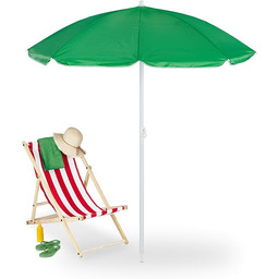Relaxdays Parasol przeciwsłoneczny, Ø 160 cm, zginany,